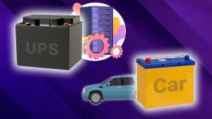 تفاوت باتری یو پی اس و ماشین